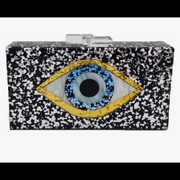 🔥Evil Eye Acrylic Clutch Glitter Purse Evening Bag Crossbody Handbags clutch - Picture 2 of 6